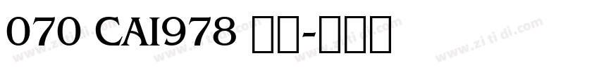070 CAI978 字体字体转换
